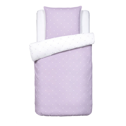 Duvet cover + pillowcase(s) cotton satin - Canards Lilac