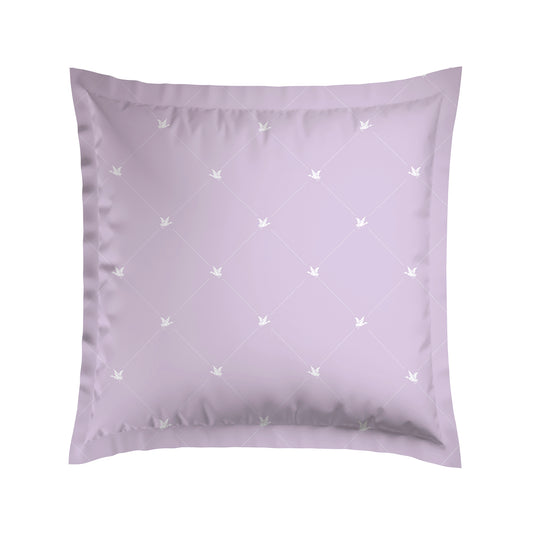 Pillowcase(s) cotton satin - Canards Lilac