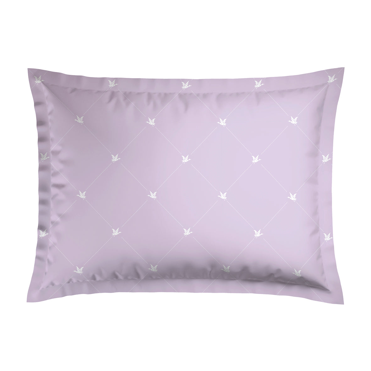 Pillowcase(s) cotton satin - Canards Lilac