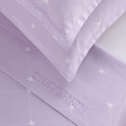 Sheet set cotton satin - Canards Lilac