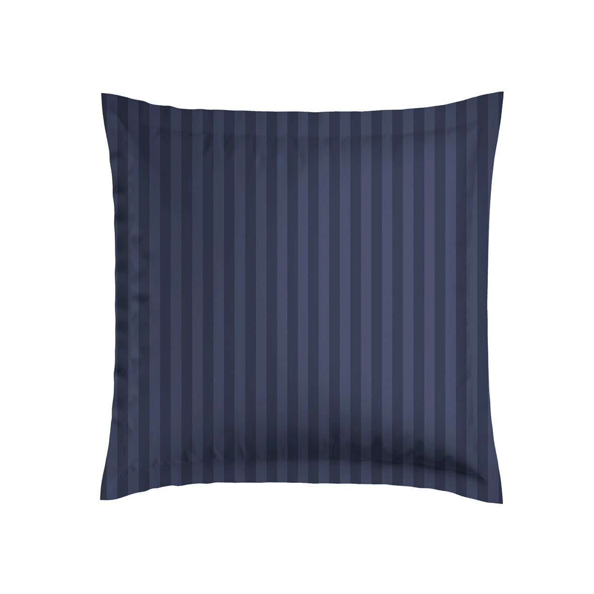 Pillowcase(s) cotton satin - Jacquard woven - dobby stripe dark blue