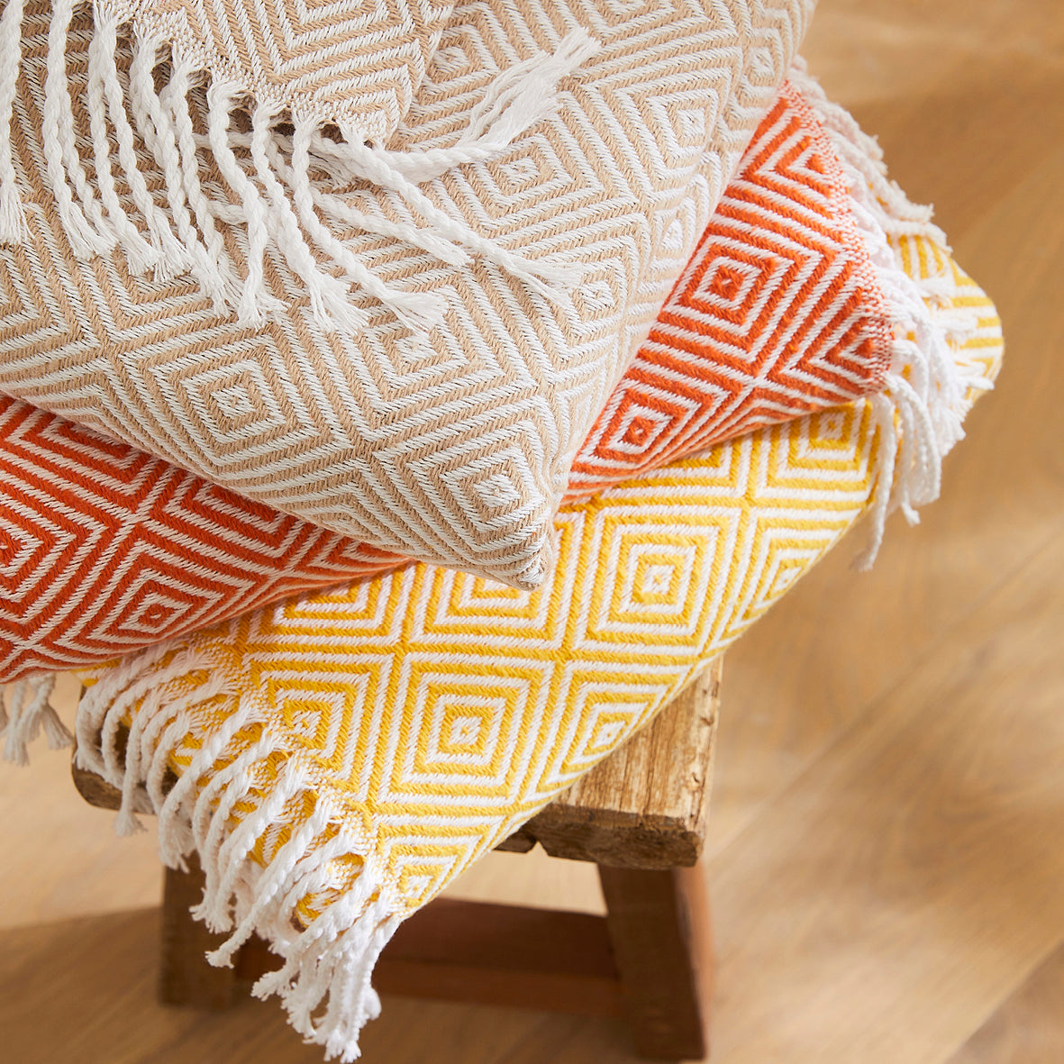 Woven plaid Milan Orange - 130 x 180 cm