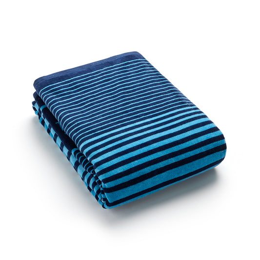 Beach towel Léo Blue - 90 x 180 cm