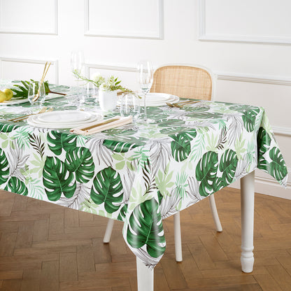 Nappe enduite anti-tache - Jardin des plantes Blanc