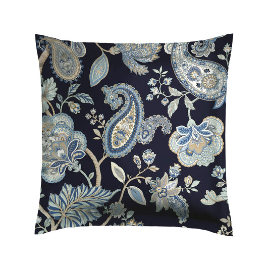 Pillowcase(s) cotton satin - Nuit indienne Dark blue