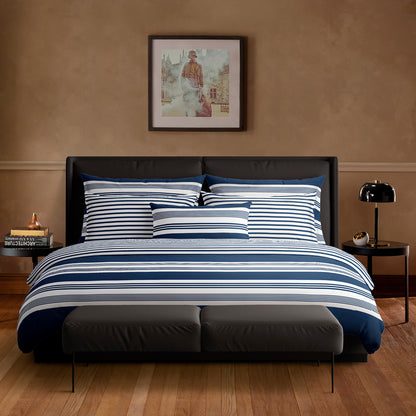 Duvet cover + pillowcase(s) cotton satin - Sylvestre Blue