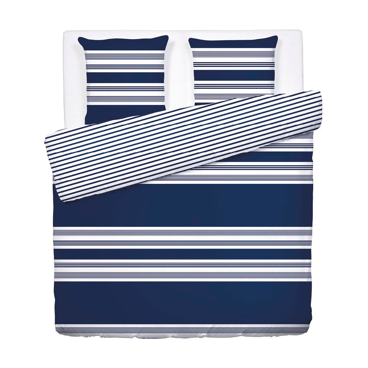 Duvet cover + pillowcase(s) cotton satin - Sylvestre Blue