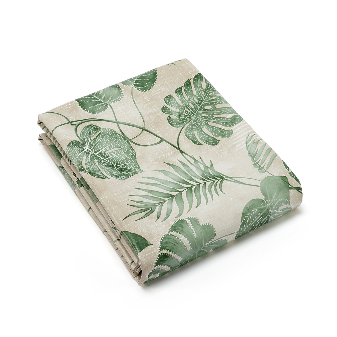 Nappe enduite anti-tache - Forêt de feuilles Taupe