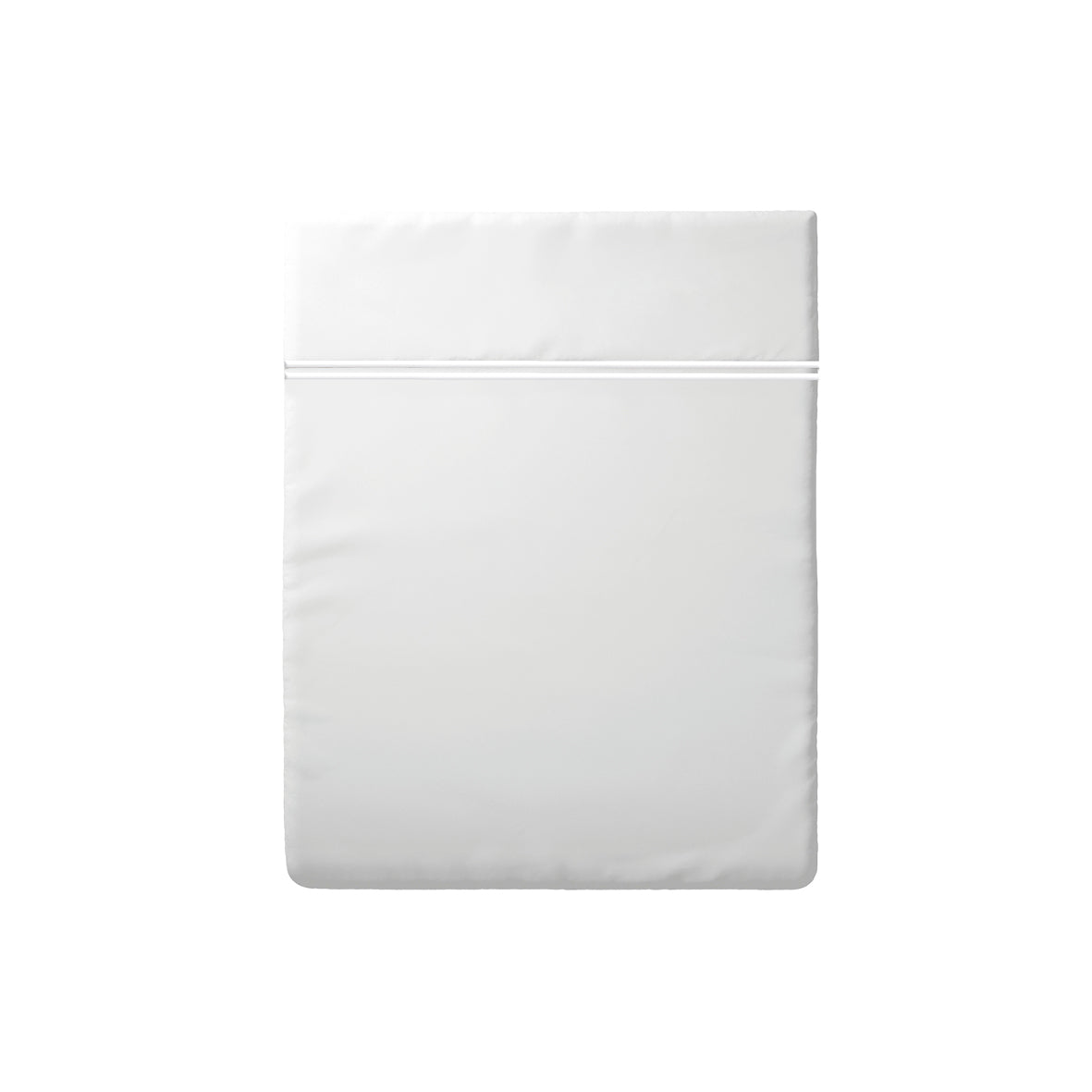 Flat sheet cotton satin - Saint-Tropez White / White