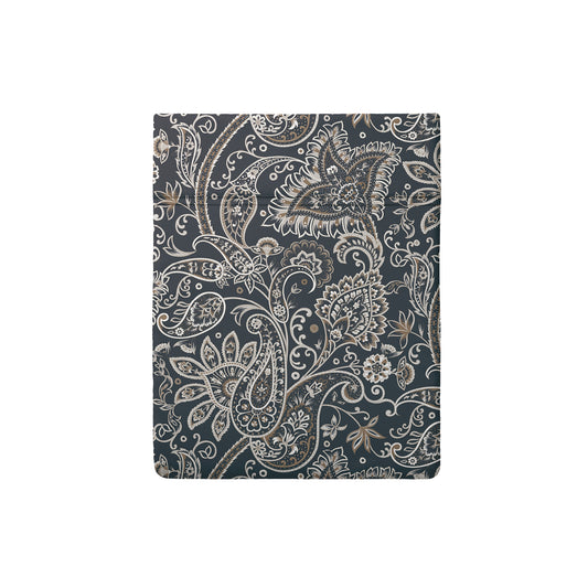 Drap plat satin de coton - Paisley Gris / Taupe