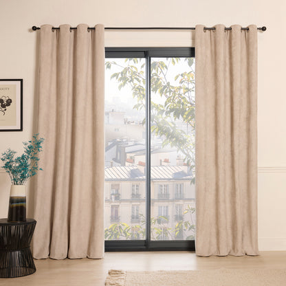 Blackout eyelet curtain - Kyoto Beige