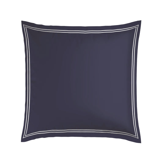 Pillowcase(s) cotton satin - Saint-Tropez White / Dark blue