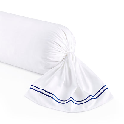 Pillowcase(s) cotton satin - Saint-Tropez Dark blue / White