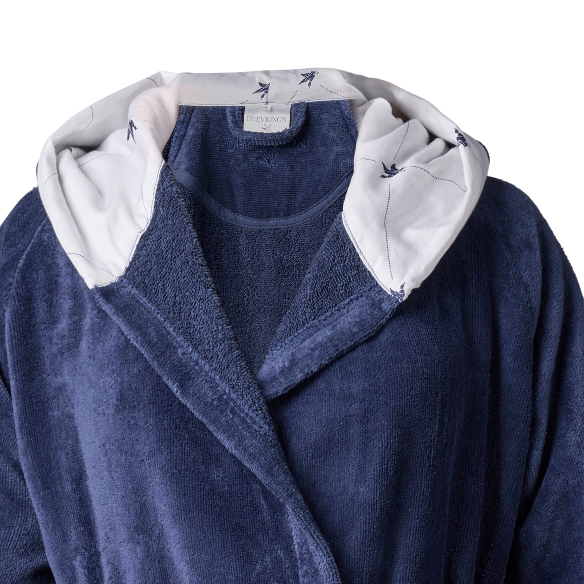 Hooded bathrobe - Canards Evy Navy blue