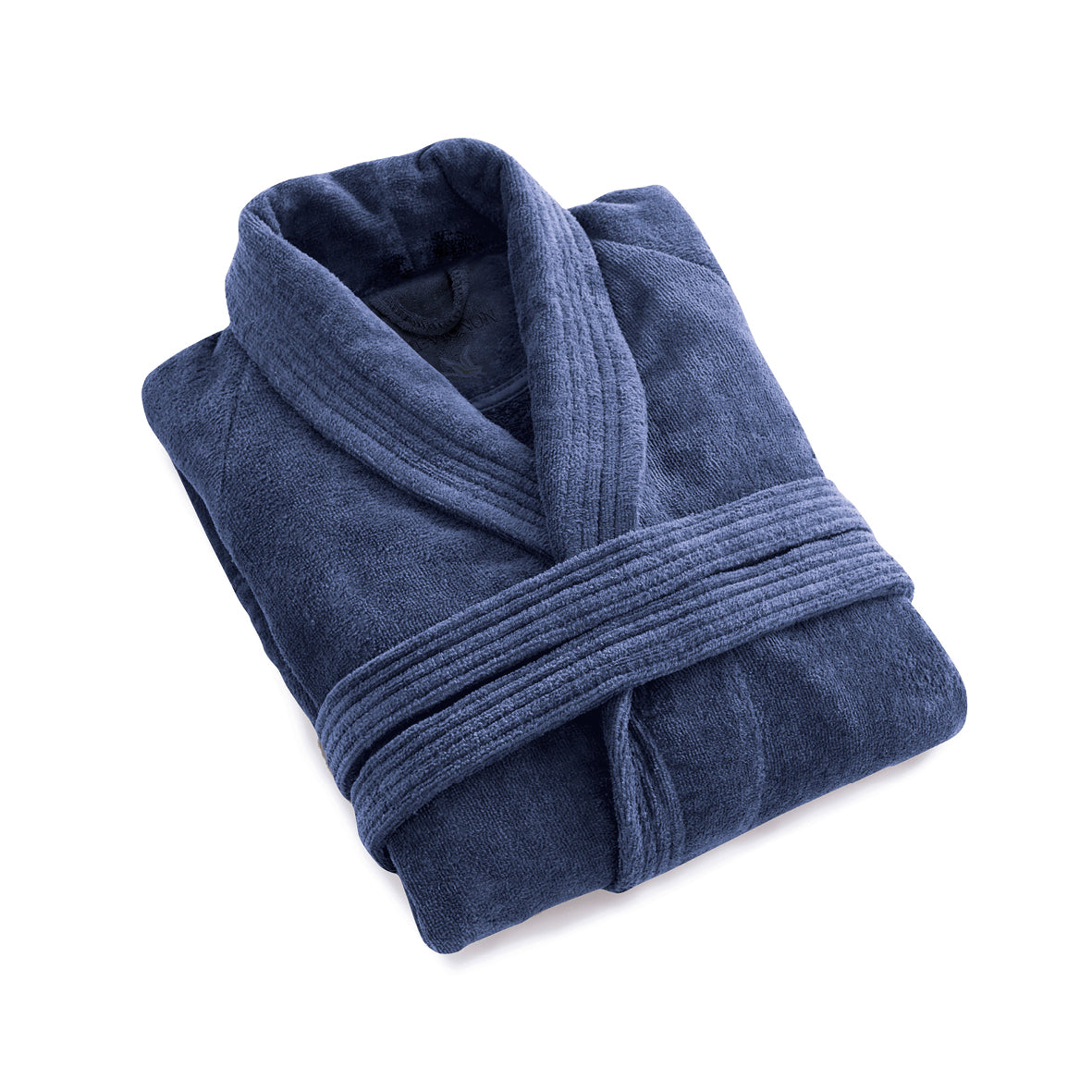 Bathrobe with shawl collar - Navy blue