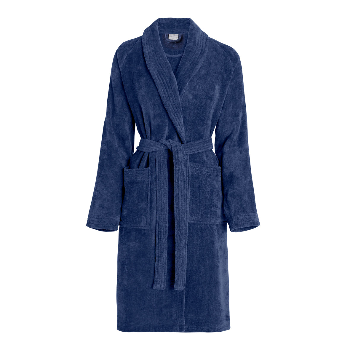 Bathrobe with shawl collar - Navy blue