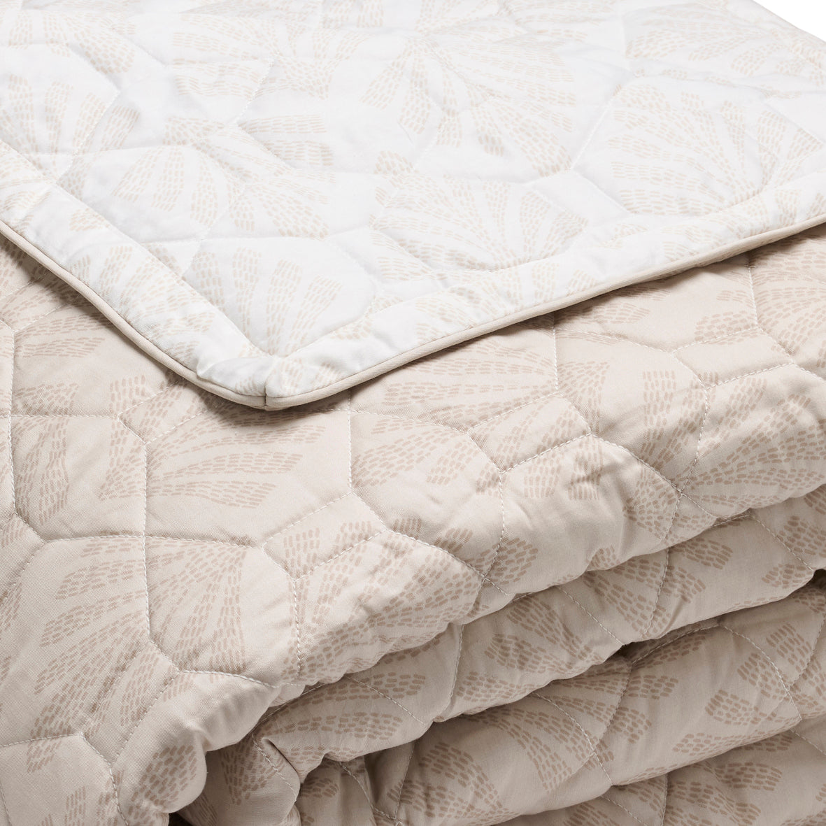 Bedspread XL - Vibrance végétale Taupe / White