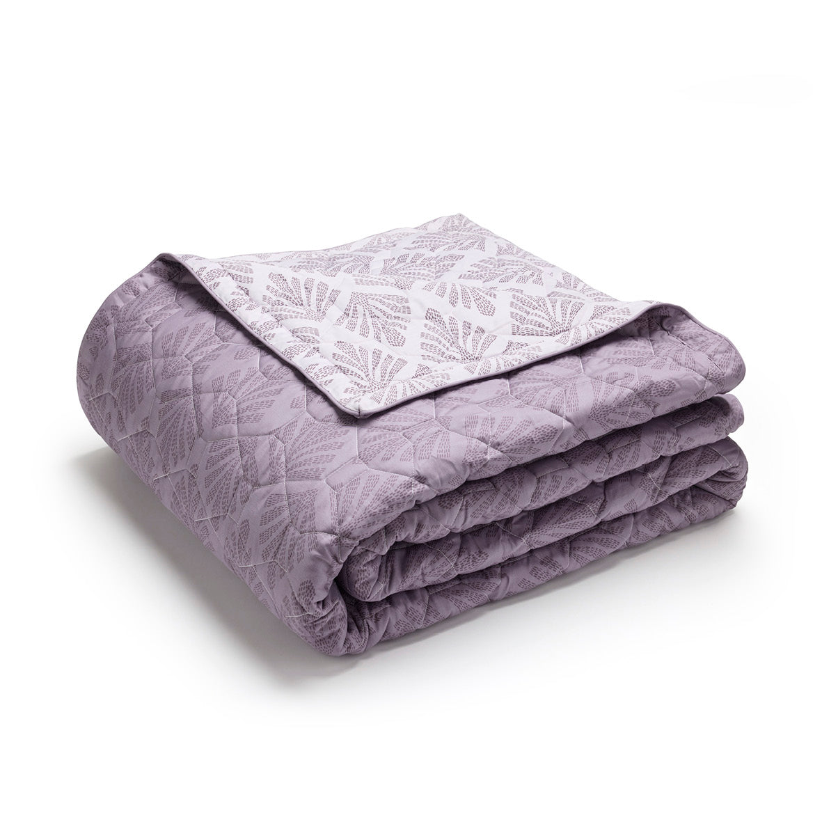 Bedspread XL Vibrance végétale Dark purple / Light purple - 220 x 250 cm