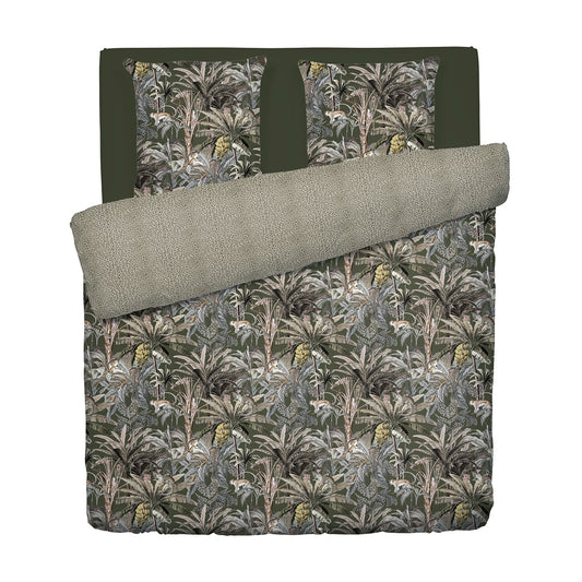 Duvet cover + pillowcase(s) cotton satin - Sauvage Green