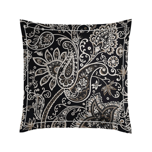 Pillowcase(s) cotton satin - Paisley Black