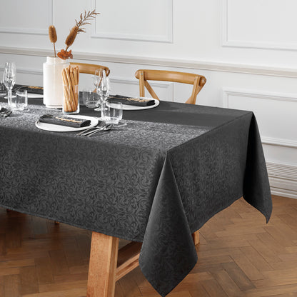 Tablecloth - Jacquard woven - Victorian dark grey