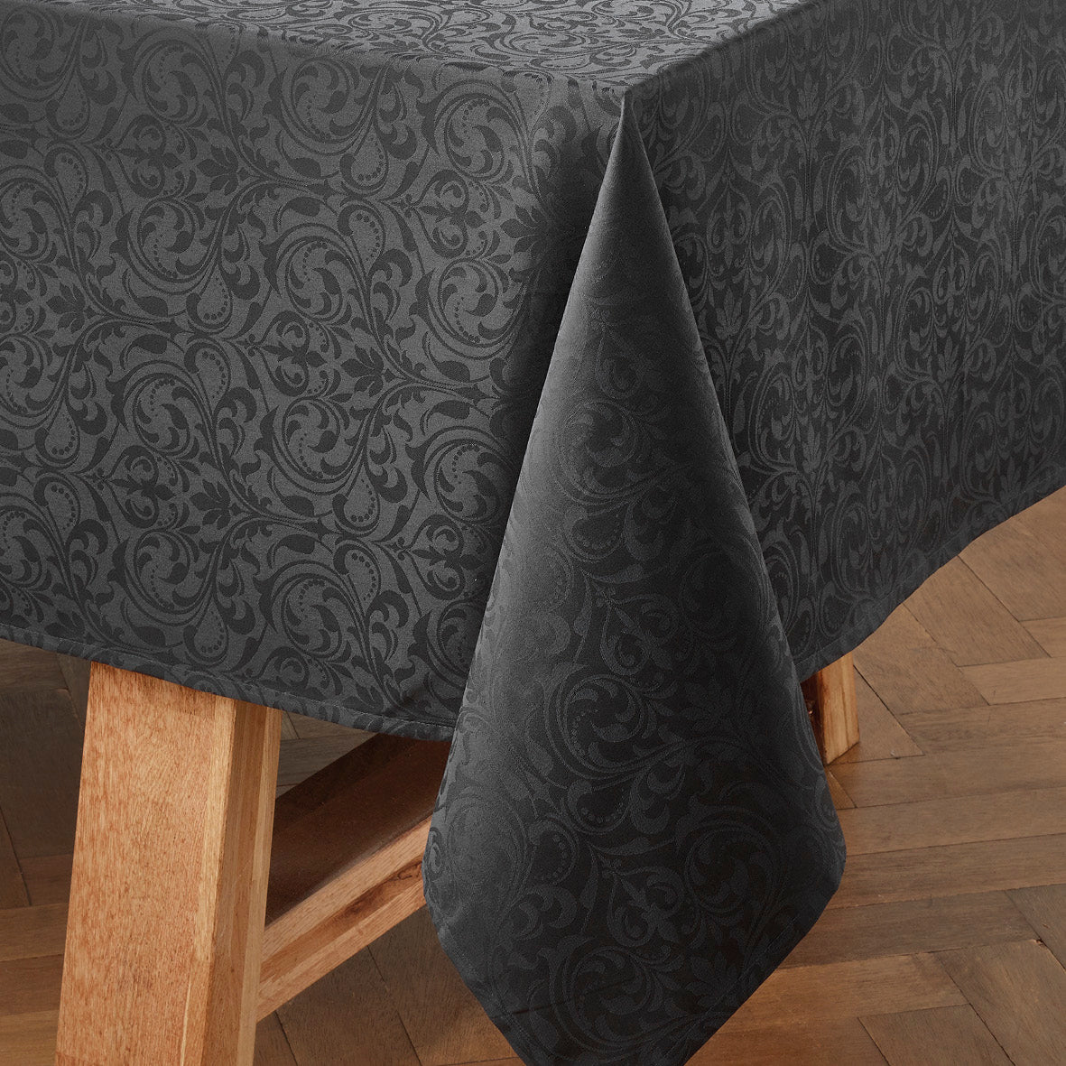 Tablecloth - Jacquard woven - Victorian dark grey