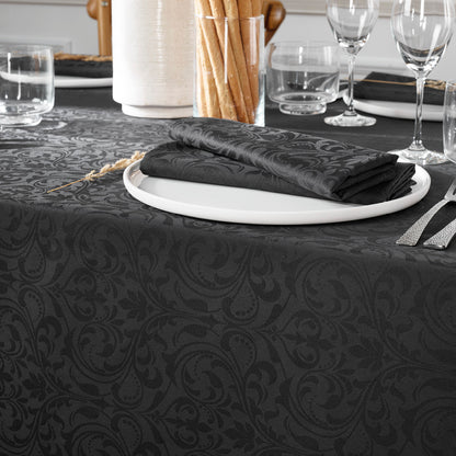 Tablecloth - Jacquard woven - Victorian dark grey