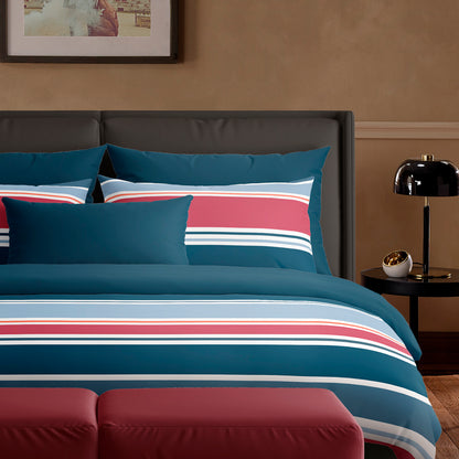 Duvet cover + pillowcase(s) cotton satin - A l'infini dark blue