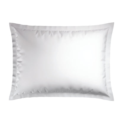 Pillowcase(s) cotton satin - Saint-Tropez White / Taupe