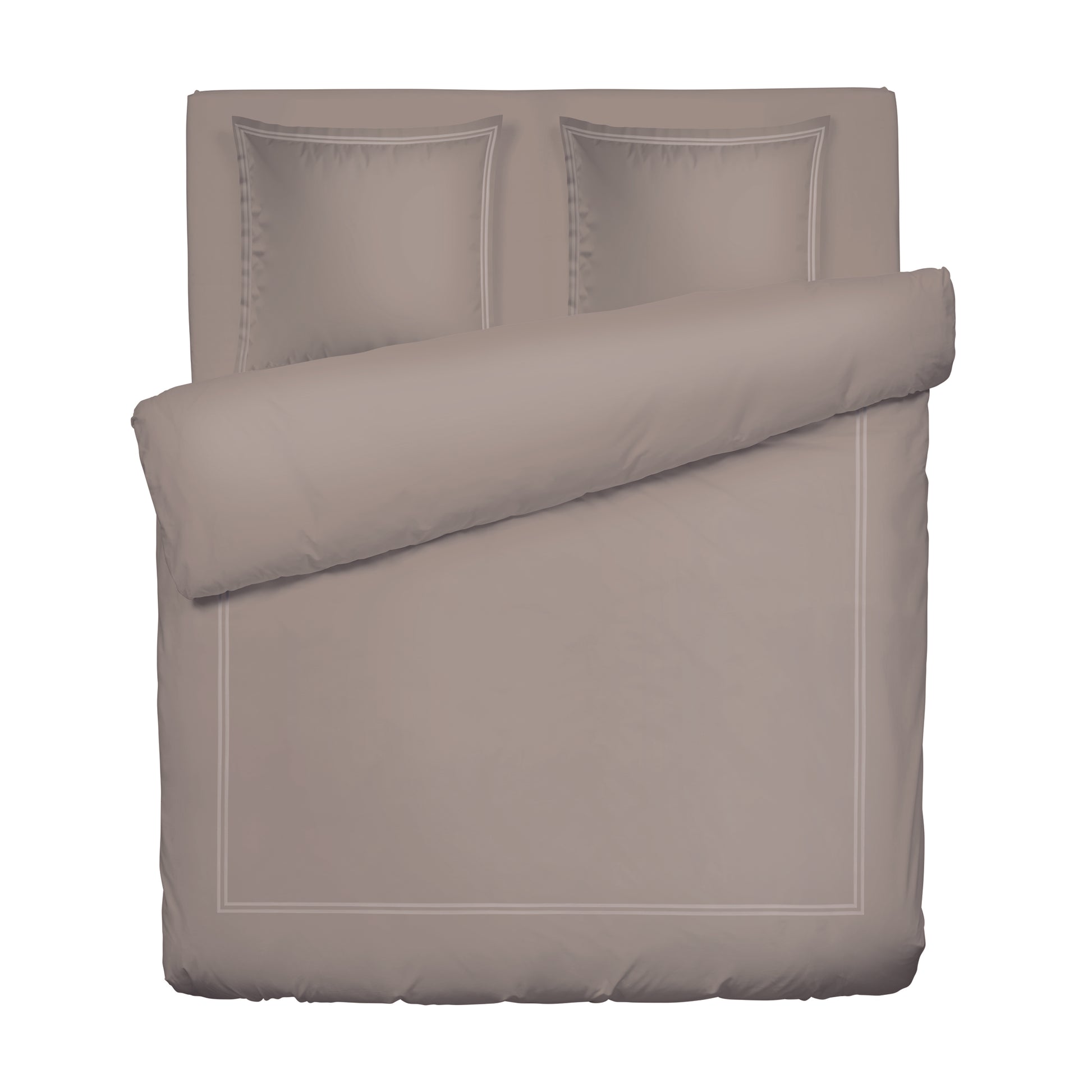 Duvet cover + pillowcase(s) cotton satin - Saint-Tropez Taupe