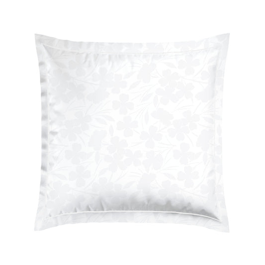 Pillowcase(s) cotton satin Jacquard woven - Petit Chênes White