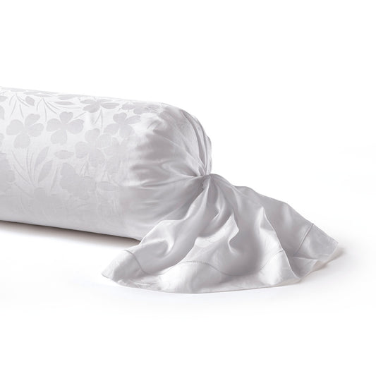 Bolster pillowcase - Jacquard woven - Petit Chênes White