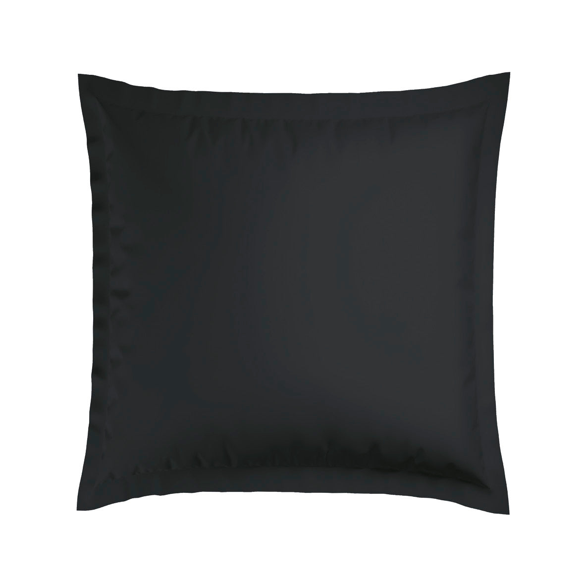 Set of 2 pillowcases cotton satin Jacquard woven - Dobby stripe Black