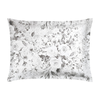 Pillowcase(s) cotton satin - Roseraie Black/white