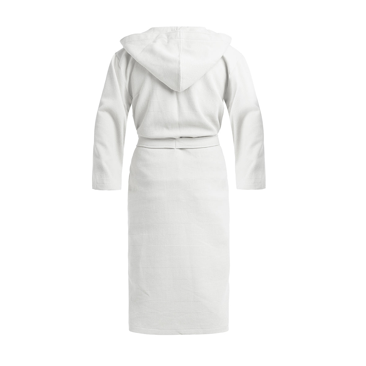 Hooded bathrobe Nid d'abeille - White