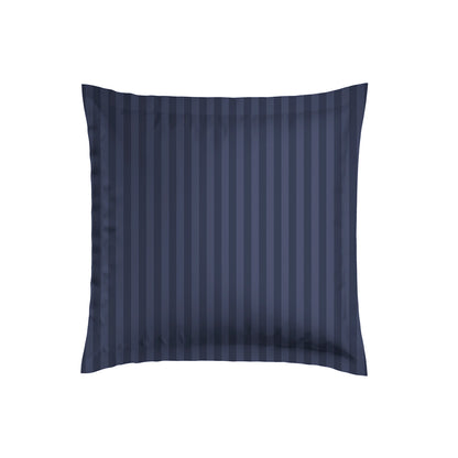 Pillowcase(s) cotton satin dobby stripe woven - Dark blue