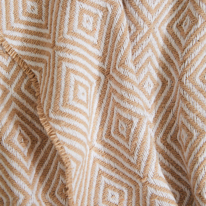 Woven plaid Venise Taupe - 130 x 180 cm