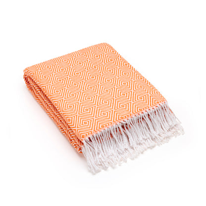 Woven plaid Venise Orange - 130 x 180 cm