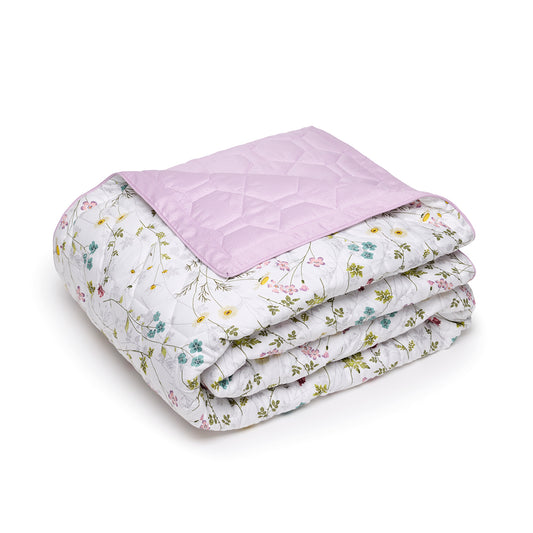 Bedspread XL Fleurs sauvages White / Purple - 220 x 250 cm