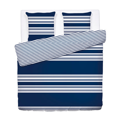 Duvet cover + pillowcase(s) cotton satin - Léna Blue