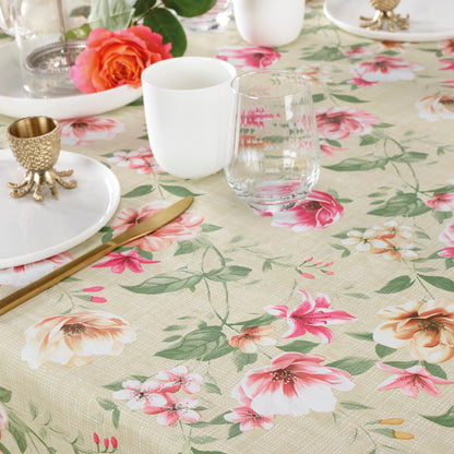 Tablecloth - Ode florale Taupe