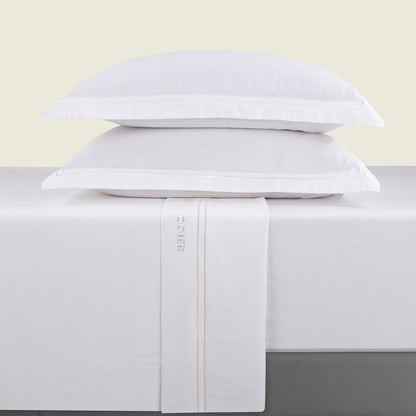 Sheet set cotton satin - Nice White / White