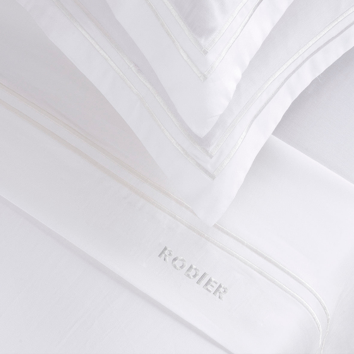 Sheet set cotton satin - Nice White / White