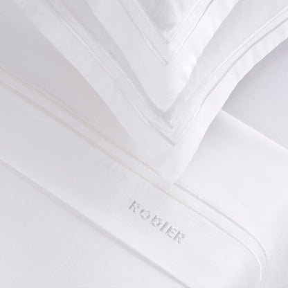 Sheet set cotton satin - Nice White / White