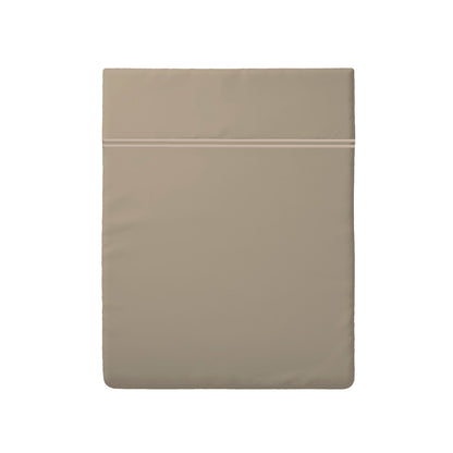 Flat sheet cotton satin - Nice Taupe / Taupe