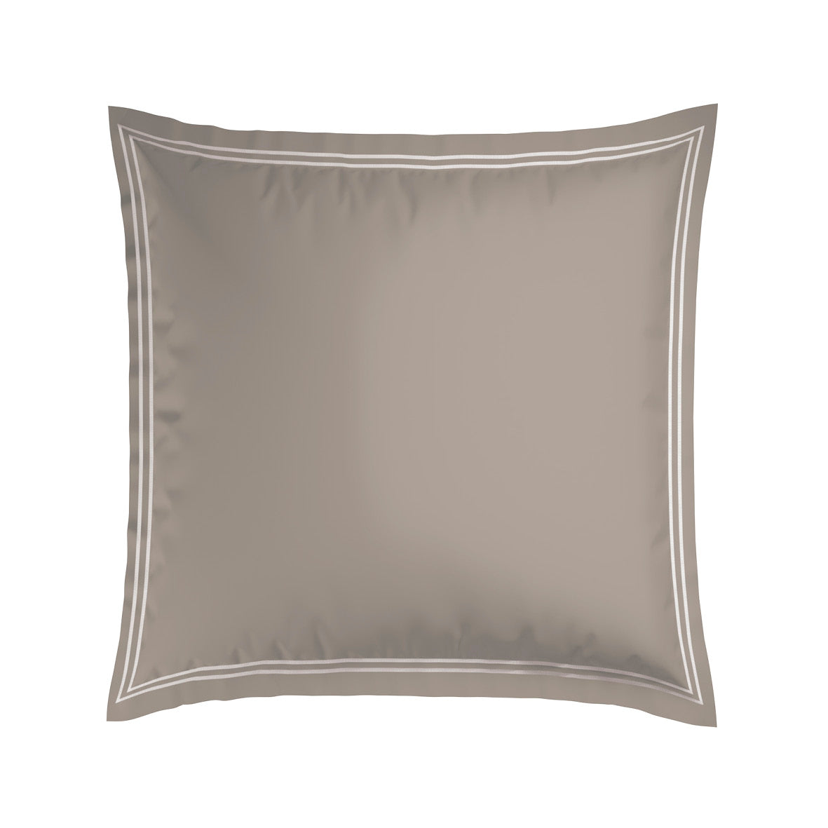 Pillowcase(s) cotton satin - Nice White / Taupe