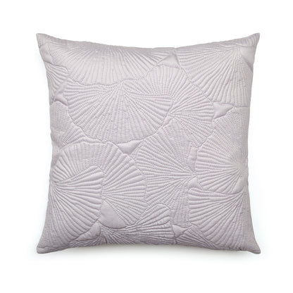 Housse de coussin velours avec dessin fleuri : taupe