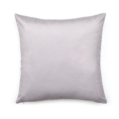 Housse de coussin velours avec dessin fleuri : taupe