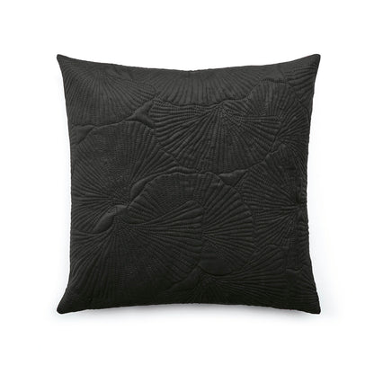 Cushion cover embossed - flower Anthracite