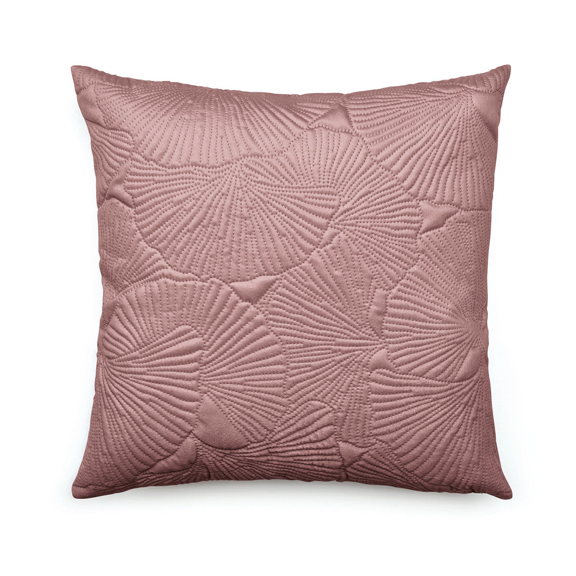 Housse de coussin velours avec dessin fleuri : vieux rose